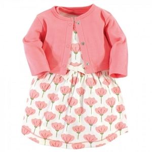 3/$30 2-Piece Touched by Nature 18 Month Organic Cotton Dress and Cardigan Set